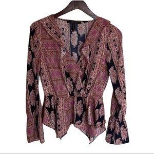 BCBG Maxazria paisley blouse